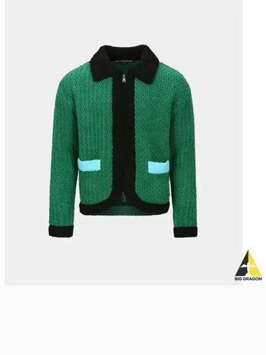 Elas color block cardigan atb1075m GREEN - ANDERSSON BELL - BALAAN 1