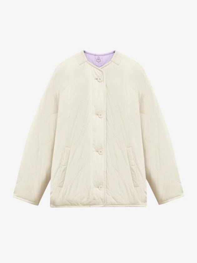 Nesme Reversible Quilted Single Coat Beige Lilac - ISABEL MARANT - BALAAN 2