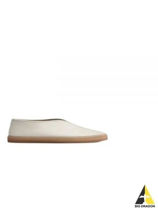 Round Toe Soft Leather Piped Slip-On White - LEMAIRE - BALAAN 2