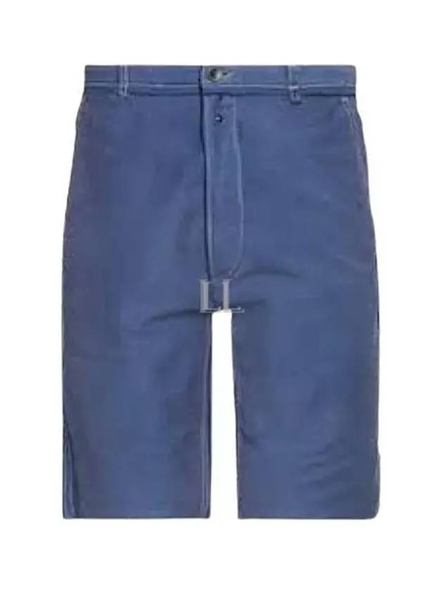 Raw Edge Cotton Bermuda Shorts Blue - MAISON MARGIELA - BALAAN 2