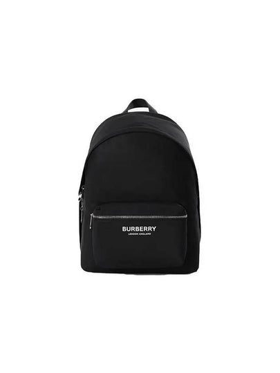 Logo Print Nylon Backpack Black - BURBERRY - BALAAN 2