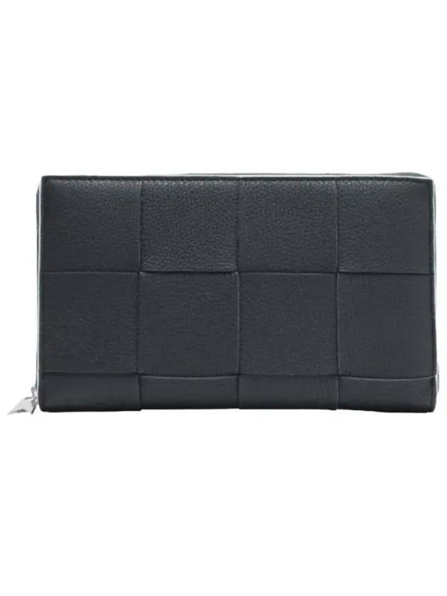 Intrecciato Zipper Around Medium Wallet Black - BOTTEGA VENETA - BALAAN 2