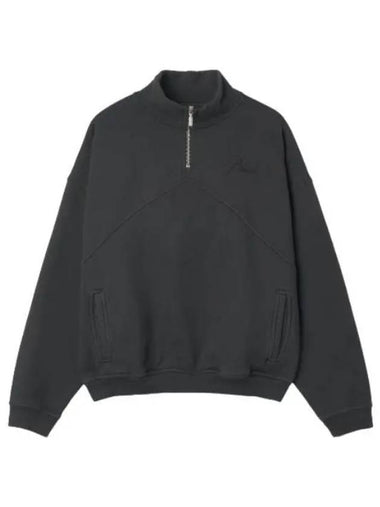 Quarter Half Zip Up Sweatshirt Black - RHUDE - BALAAN 1