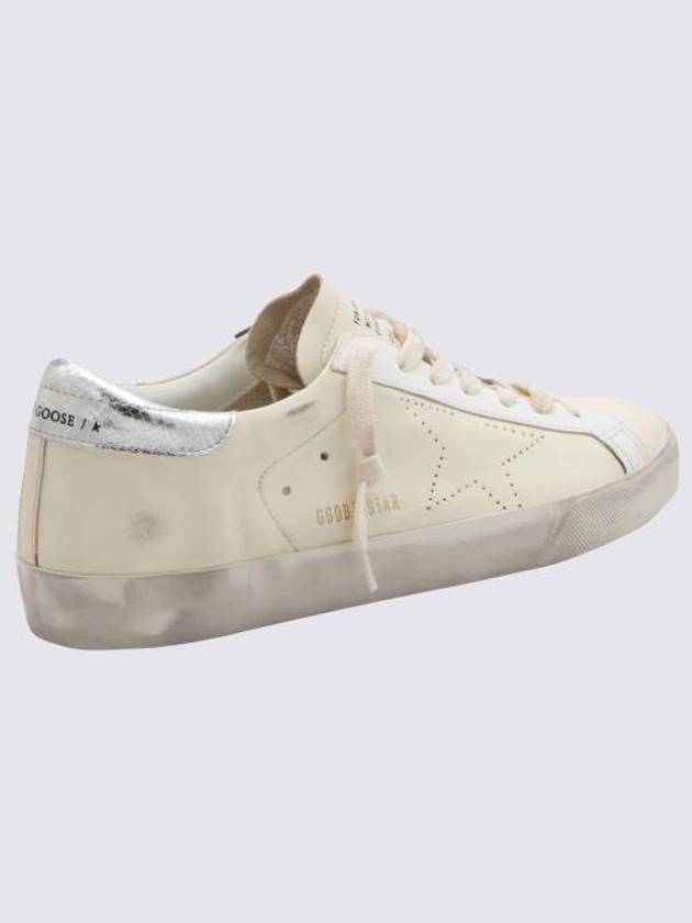 Superstar Leather Low Top Sneakers Silver Beige - GOLDEN GOOSE - BALAAN 3