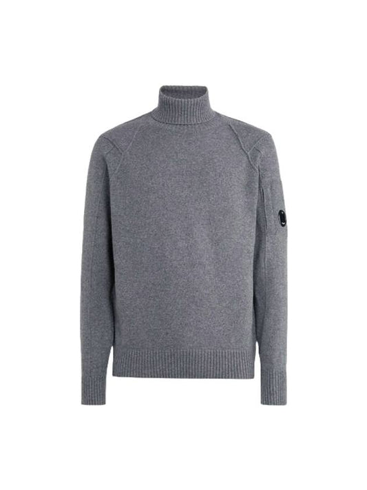 Men's Lambswool Roll Neck Knit Tarmac Gray - CP COMPANY - BALAAN 1