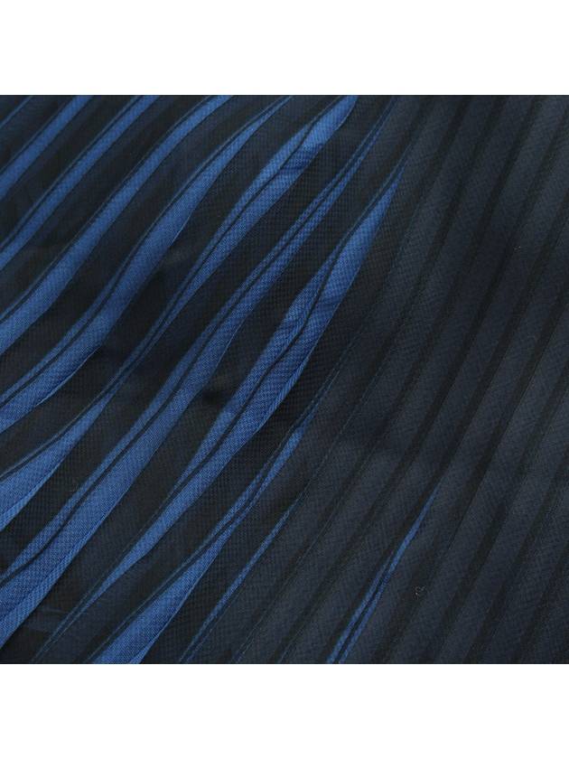 Pleated Please Royal Blue Scarf - ISSEY MIYAKE - BALAAN 5