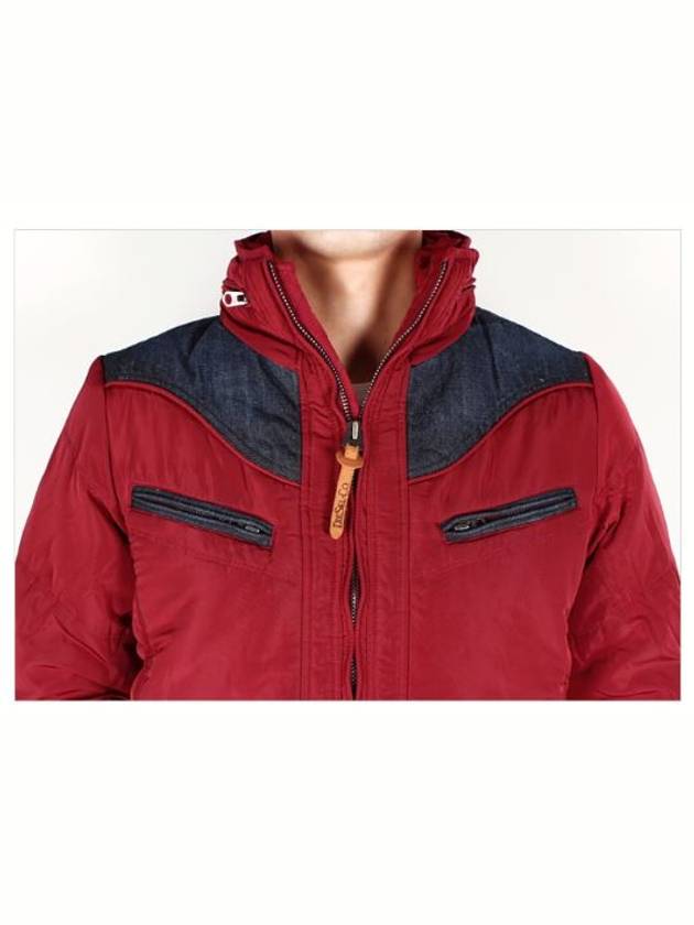 Weno Puffer Zip-Up Jacket Red - DIESEL - BALAAN 8