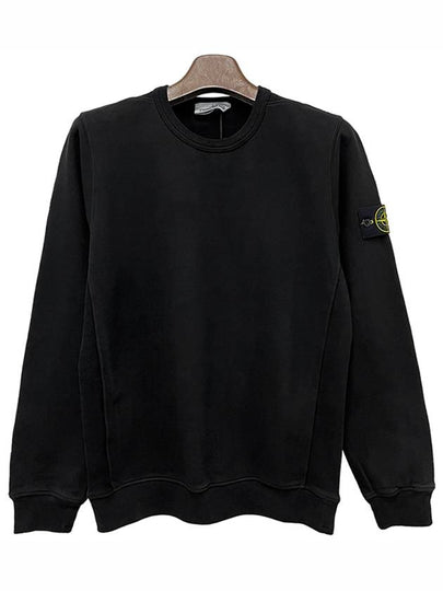 Wappen Patch Crew Neck Cotton Sweatshirt Black - STONE ISLAND - BALAAN 2