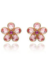 Women's Florere Stud Flower Earrings Pink - SWAROVSKI - BALAAN 2