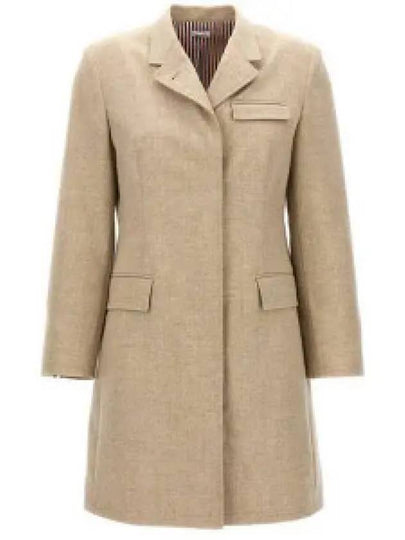 Flannel Chesterfield Wool Single Coat Beige - THOM BROWNE - BALAAN 2