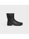 Logo Patch Natural Rubber Mid Rain Boots Black - CELINE - BALAAN 2