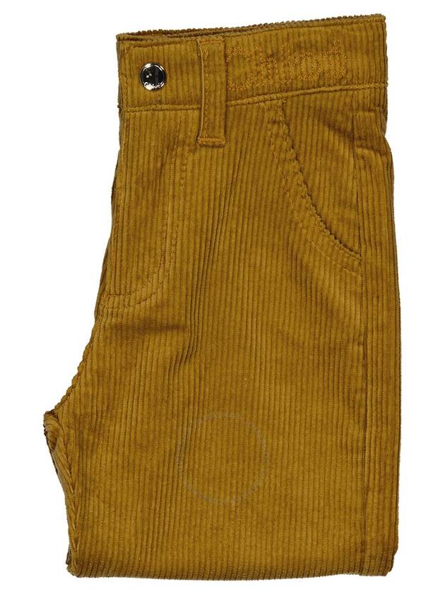 Chloe Girls Gold Yellow Velvet Corduroy Trousers, Size 8Y - CHLOE - BALAAN 3