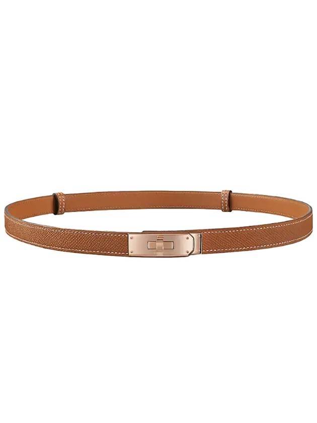 Women's Kelly 18 Leather Belt Brown - HERMES - BALAAN 1