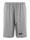 Barcode Bermuda Shorts Gray Melange - VETEMENTS - BALAAN.