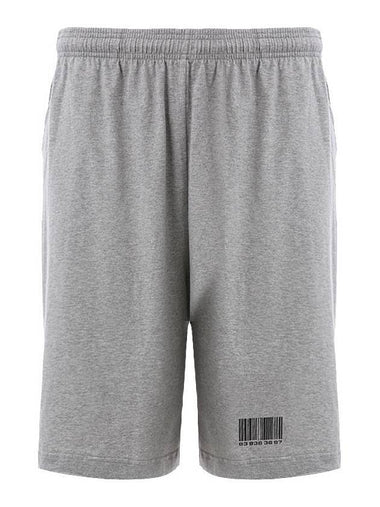 Barcode Bermuda Shorts Grey Melange - VETEMENTS - BALAAN 1