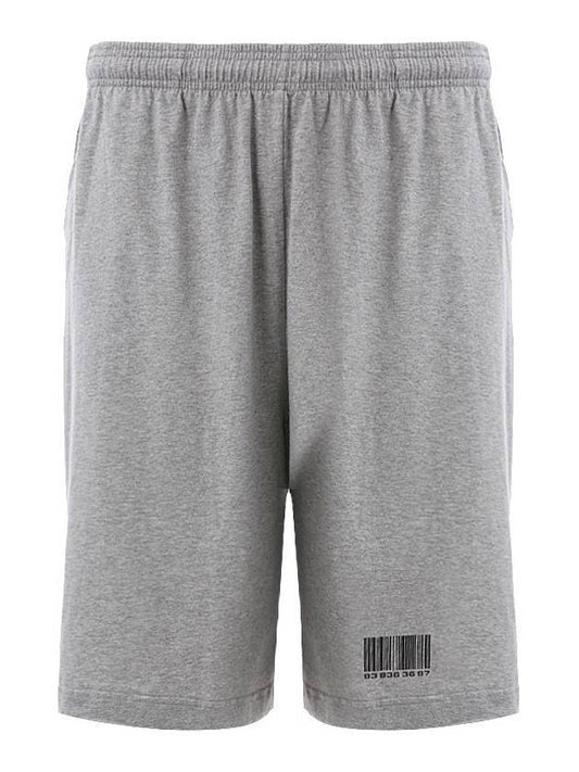 Barcode Bermuda Shorts Gray Melange - VETEMENTS - BALAAN.