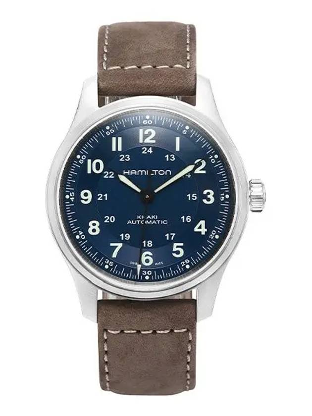 H70545540 Khaki Field Titanium Men's Leather Watch - HAMILTON - BALAAN 2