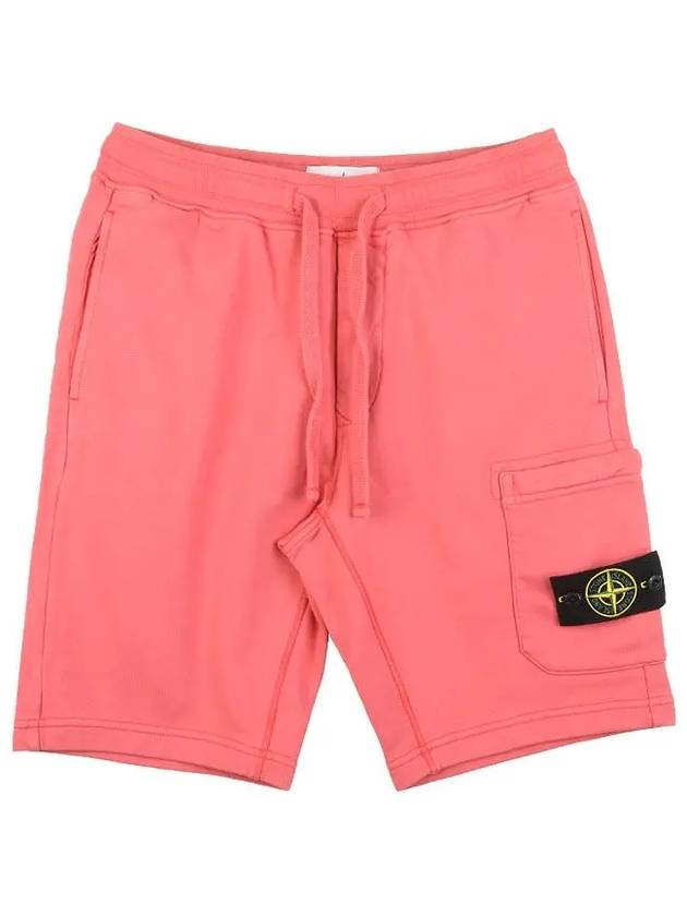 Wappen Patch Pocket Drawstring Shorts Cyclamen - STONE ISLAND - BALAAN.