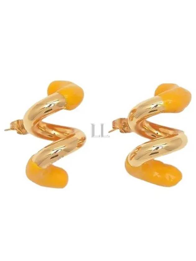 Fusillo Logo Engraved Earrings Yellow - SUNNEI - BALAAN 2