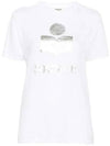 Zwell Logo Print Short Sleeve T-Shirt White - ISABEL MARANT - BALAAN 3