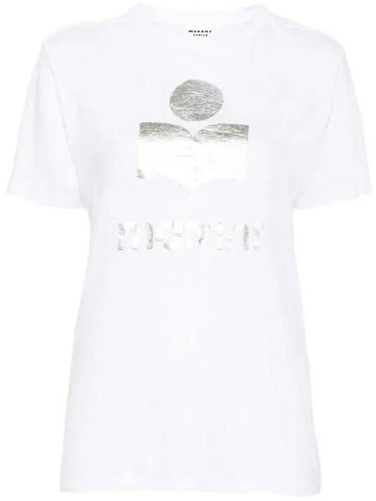 Zwell Logo Print Short Sleeve T-Shirt White - ISABEL MARANT - BALAAN 2