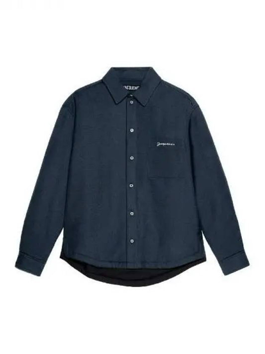 La Chemise Boulanger Viscose Long Sleeve Shirt Navy - JACQUEMUS - BALAAN 2