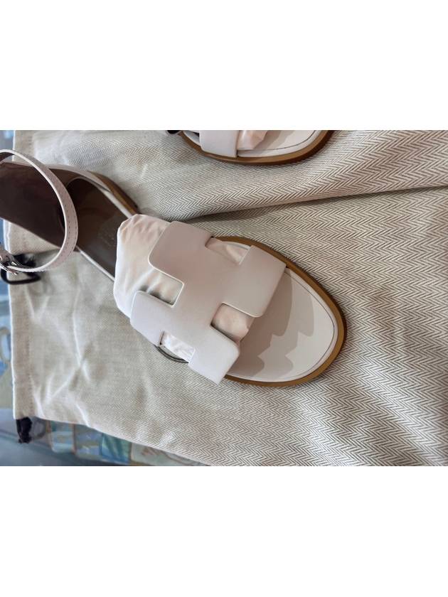 Santorini Calfskin Sandals Blanc - HERMES - BALAAN 2