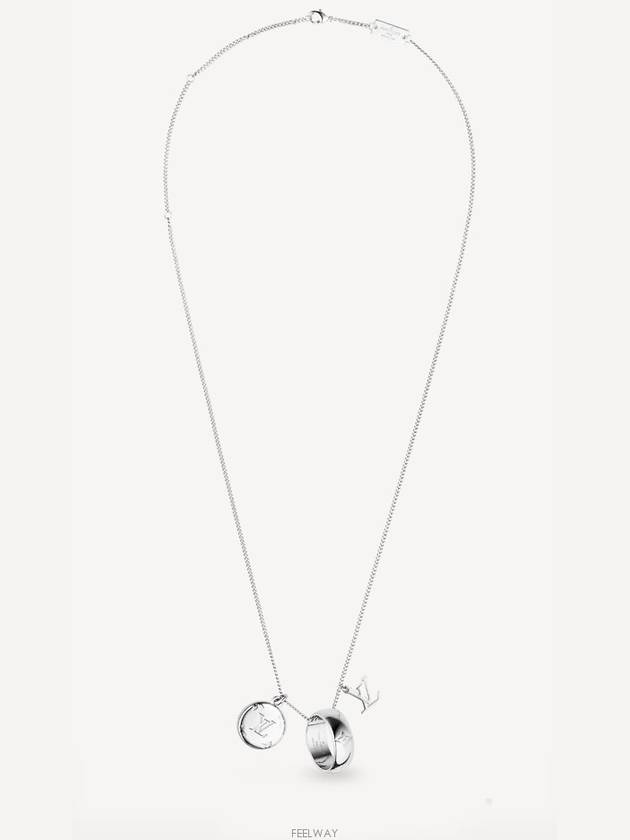 Monogram Charms Necklace Silver - LOUIS VUITTON - BALAAN 4