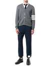 Milano Stitch 4-Bar Cardigan Medium Grey - THOM BROWNE - BALAAN 5