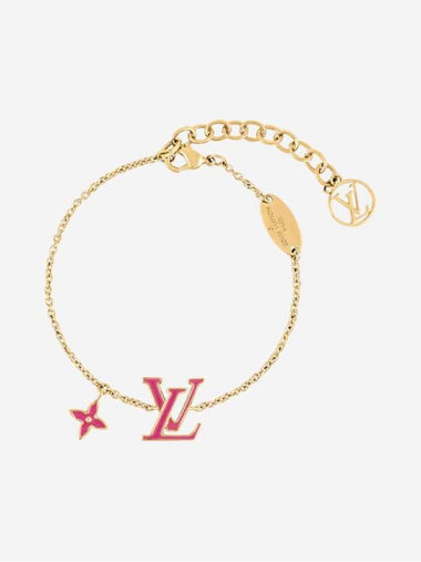 LV Iconic Enamel Bracelet Gold Fuchsia - LOUIS VUITTON - BALAAN 1