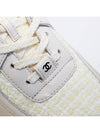 CC Logo Tweed Women's Sneakers Yellow G38299 Y56628 K6022 - CHANEL - BALAAN 7