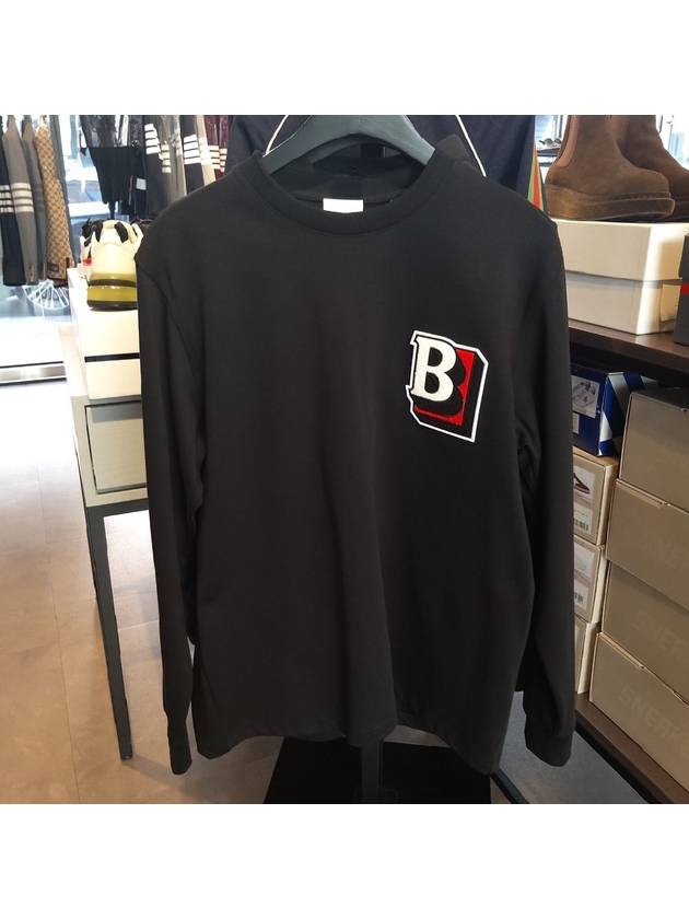 Letter Graphic Long Sleeve T-Shirt Black - BURBERRY - BALAAN 2