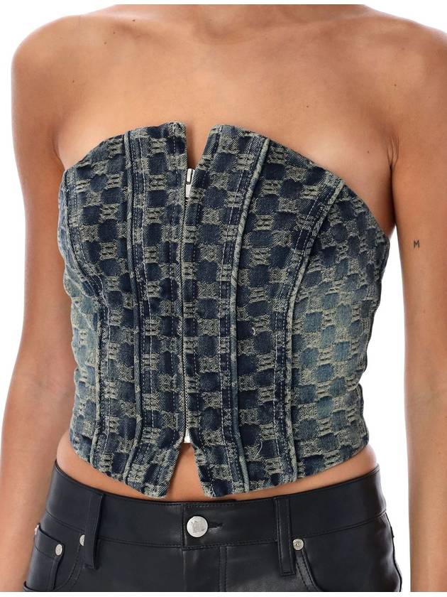 Jacquard denim monogram corset - MISBHV - BALAAN 3