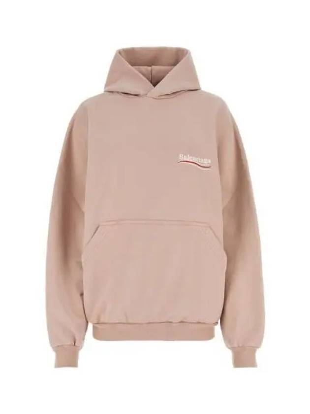 Embroidered Logo Cotton Hoodie Light Pink - BALENCIAGA - BALAAN 2