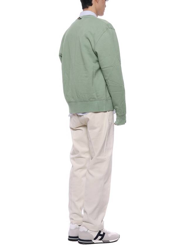 Garment Dyed V Neck Cardigan Green - THOM BROWNE - BALAAN 7