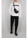 Logo Print Cotton Long Sleeve T-Shirt White - JIL SANDER - BALAAN 3