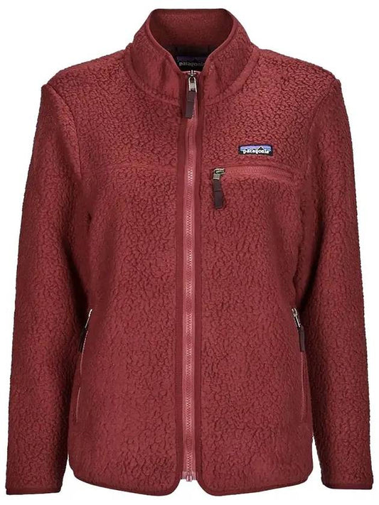 Women's Retro Pile Fleece Zip-up Jacket Red - PATAGONIA - BALAAN 2