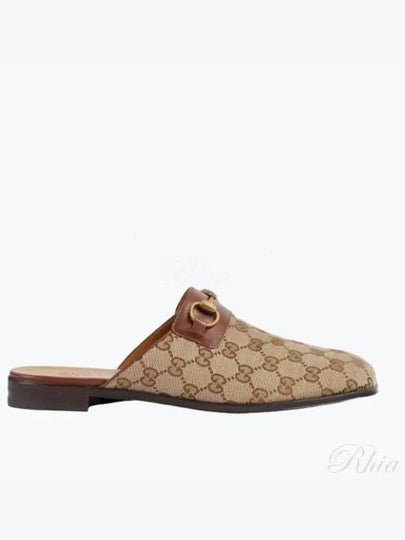 GG Horsebit Slippers Beige - GUCCI - BALAAN 2