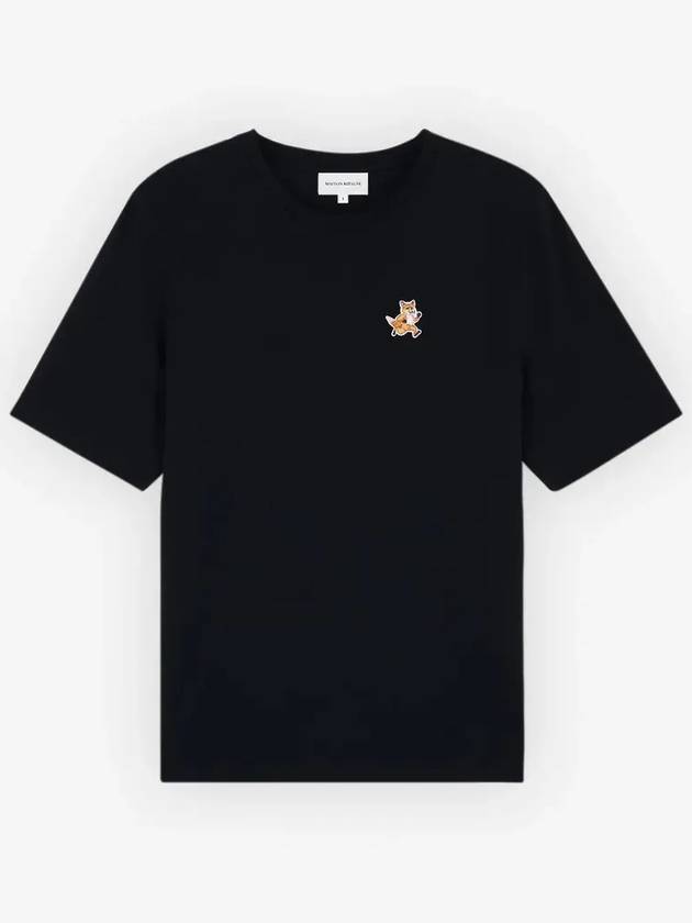 Speedy Fox Patch Comfort Short Sleeve T-Shirt Black - MAISON KITSUNE - BALAAN 2