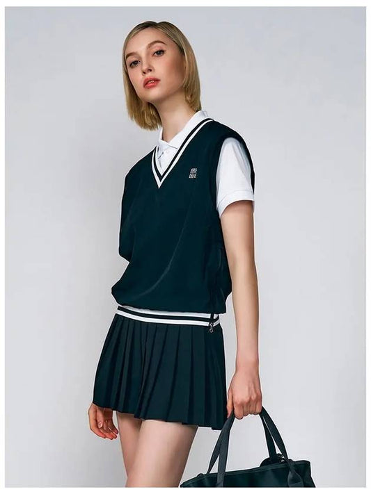 Logo Banding Pleated Skirt Women s Golf NUESFSK113BK - LENUCU - BALAAN 1