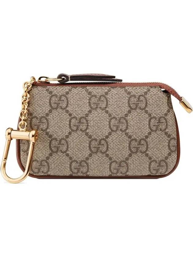 GG Supreme Key Card Wallet Beige - GUCCI - BALAAN.