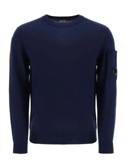 Filoscozia Lens Crew Neck Knit Top Blue - CP COMPANY - BALAAN 2