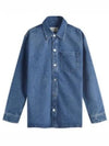 De Coeur Denim Long Sleeve Shirt Blue - AMI - BALAAN 2