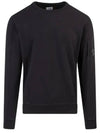 Lens Wappen Light Fleece Sweatshirt Black - CP COMPANY - BALAAN.