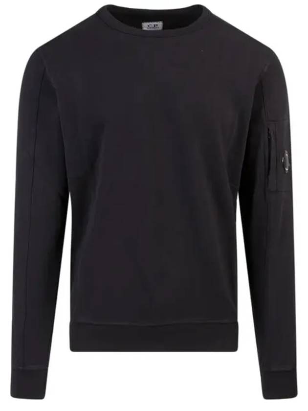 Lens Wappen Light Fleece Sweatshirt Black - CP COMPANY - BALAAN 1