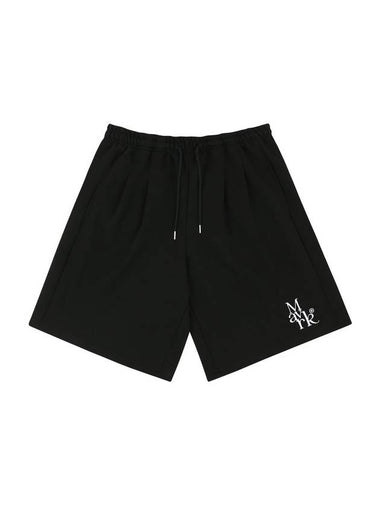 Logo Super Wide Bermuda Shorts Black - MAVRK - BALAAN 1