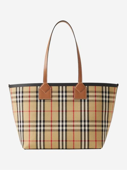 Small London Tote Bag Briar Brown Black - BURBERRY - BALAAN 2