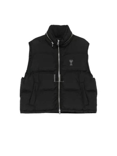 De Coeur Zip-Up Padded Vest Black - AMI - BALAAN 2