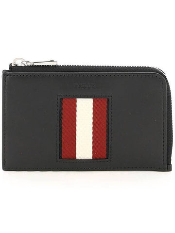 Board Zipper Card Wallet Black - BALLY - BALAAN 1