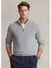 30 Points Cotton Quarter Zipper Sweater Gray - POLO RALPH LAUREN - BALAAN 2